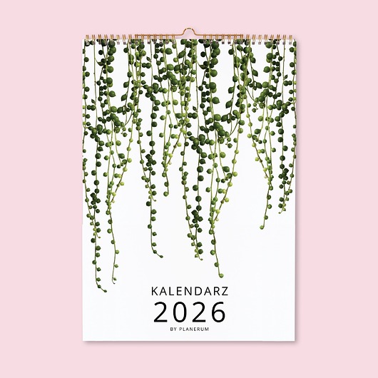 kalendarze i plannery Kalendarz ścienny 2026 na Spirali BOTANICZNY A3 Premium