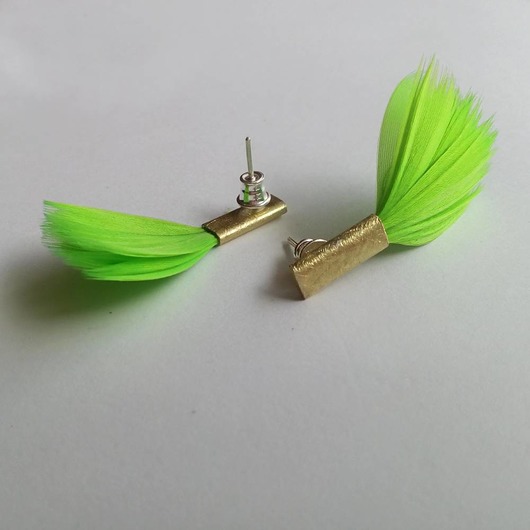 kolczyki z piórami PIÓRKO kolczyki