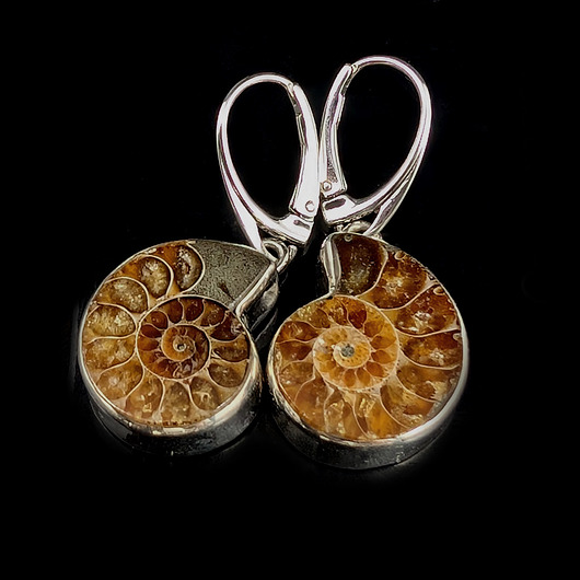 kolczyki srebrne Kolczyki srebrne Pradawne amonity