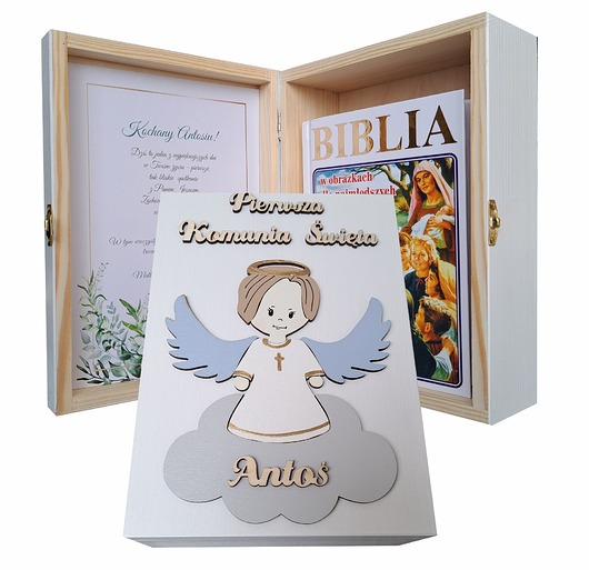 komunia - pozostałe Pamiątka Pierwszej Komunii Świętej - Biblia K07