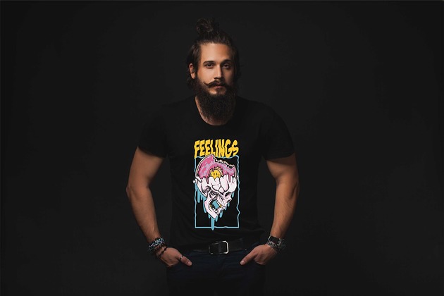 Koszulka organiczna z nadrukiem Feelings ART ORGANIC