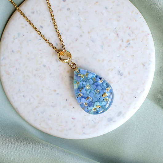 wisiory Wisiorek z niezapominajkami