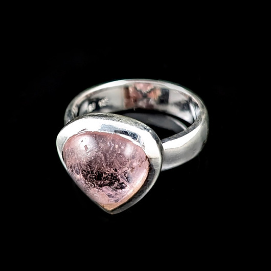 pierścionki srebrne Pierścionek różowy morganit