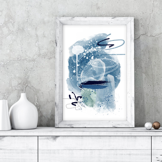 plakaty Plakat Blue crayon