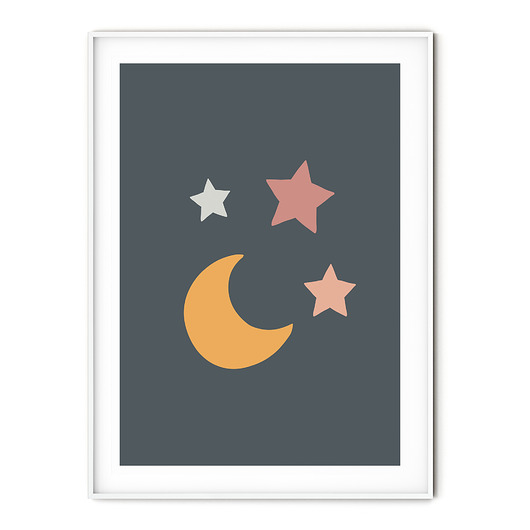 Plakat dla dzieci montessori Księżyc myscandi