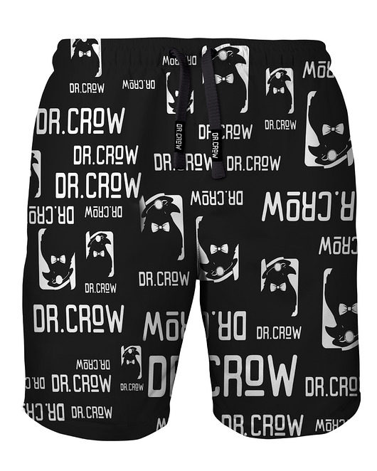 spodnie męskie Shorty Kąpielowe Męskie DR.CROW Logo Czarna