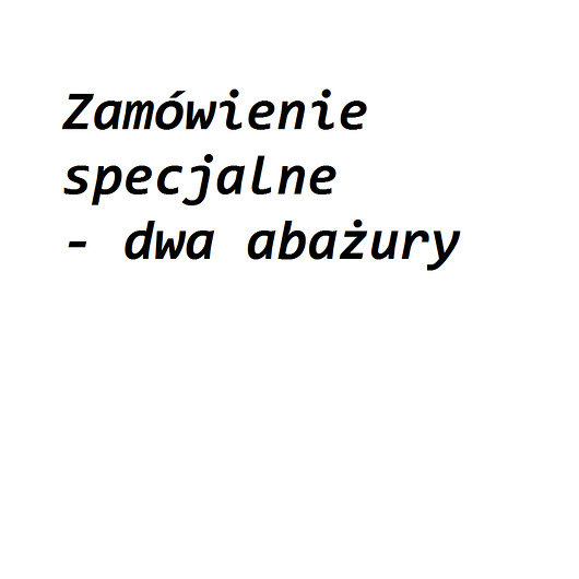 Zamówienie specjalne - dwa abażury Wyplatanki