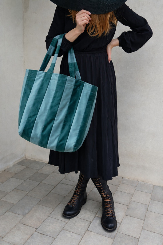 torby na ramię Velvetowa Torba na ramię Turkus/Petrol