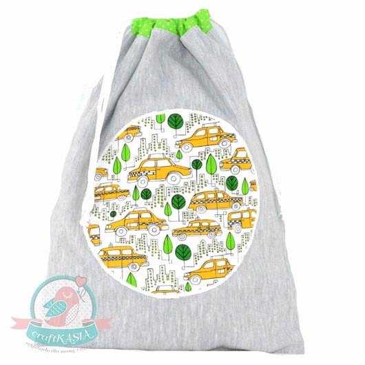 Worek przedszkolaka niemowlaka- Dres- Taxi craftKASIA