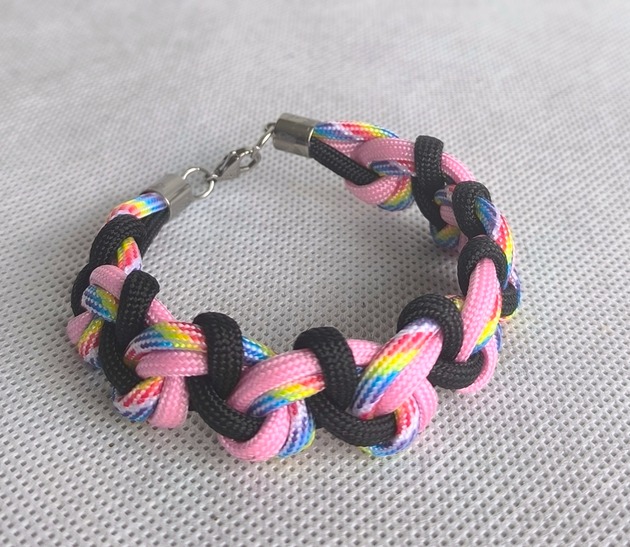 bransoletki - inne Bransoletka Rainbow z paracordu