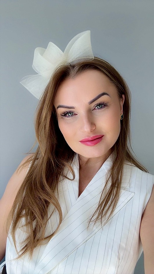 fascynatory Fascynator ślubny  FRESCA ECRU  / inne kolory