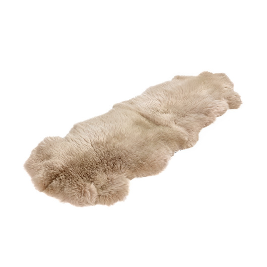 dywany Dywan naturalny Beżowy z 2 skór owczych 180-200cm BIO narzuta