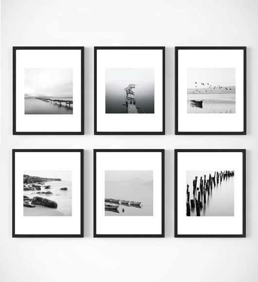 fotografia Czarno białe fotografie nadmorski krajobraz plakaty