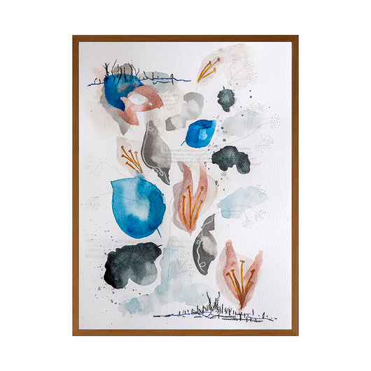 grafiki i ilustracje ORYGINAŁ. Akwarelowy ogród 1 - 40x30cm
