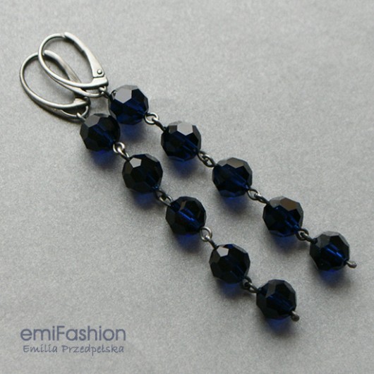 Eleganckie kryształy Dark Indigo MAREMI Jewelry