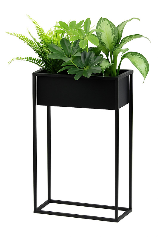 kwietniki Kwietnik Metalowy CUBO 60x40cm czarny
