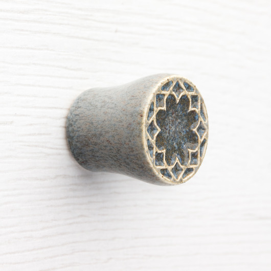gałki do mebli Ceramiczna gałka do mebli szaro-brązowa wz.14