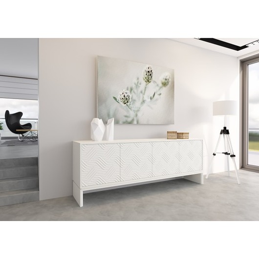 komody i szafki Designerska komoda ABATO 200-Z  WHITE