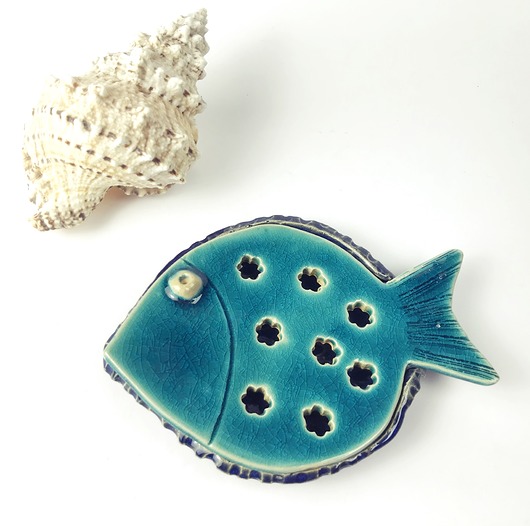 Mydelniczka "Poisson turquoise" Ceramystiq