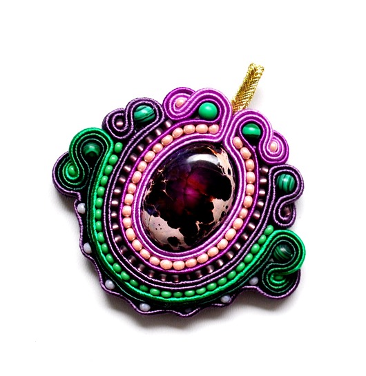 wisiory Sutaszowy wisior VIOLET&GREEN