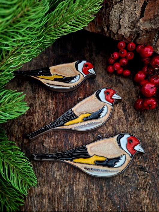 Ozdoby na ścianę Ceramiczny ptak 3 sztuki dekoracja ścienna