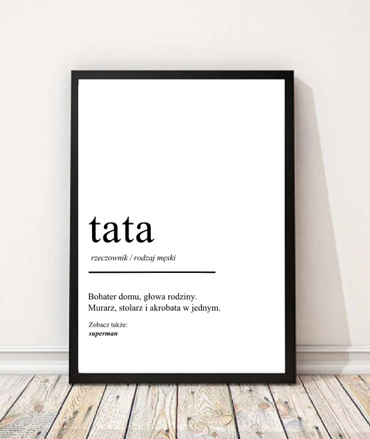 plakaty PLAKAT DEFINICJA tata prezent dla taty