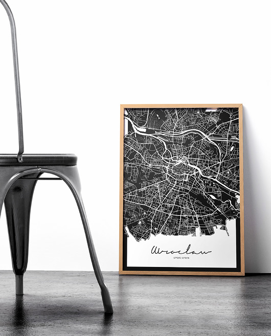 plakaty Plakat Wrocław mapa