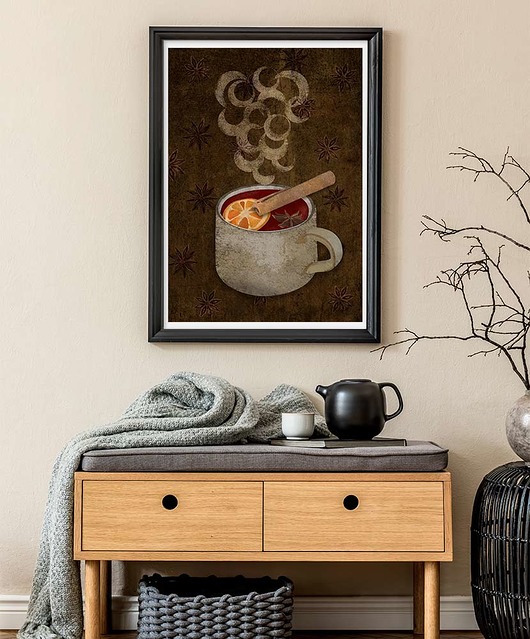 plakaty Grzane wino - plakat fine art, giclee