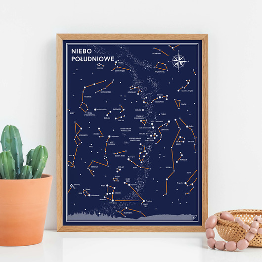 plakaty Plakat Niebo Południowe gwiazdozbiory