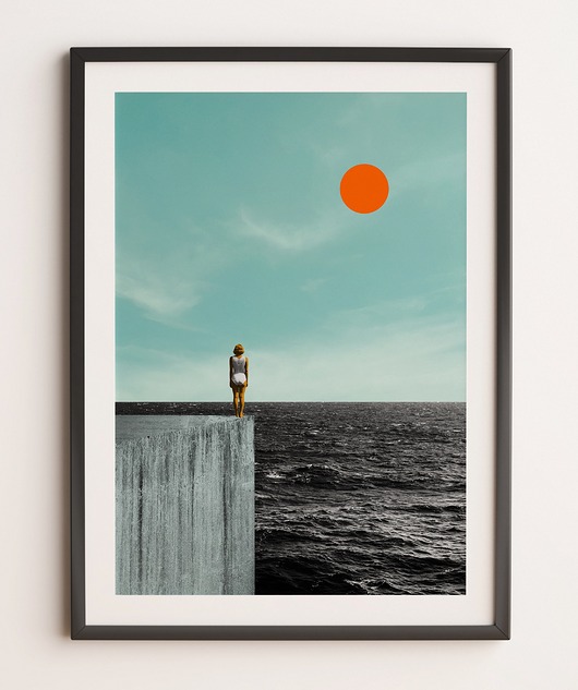 plakaty Plakat Miło Cię widzieć - Kolaż Fine Art - Dekoracja Ścienna Do Salonu