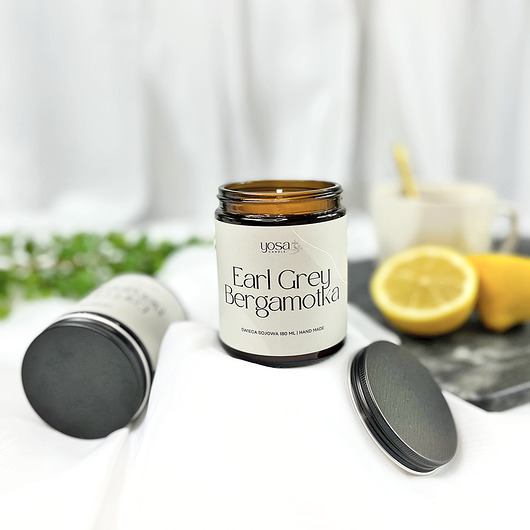 świece zapachowe Świeca Sojowa Earl Grey Bergamotka 180 ml