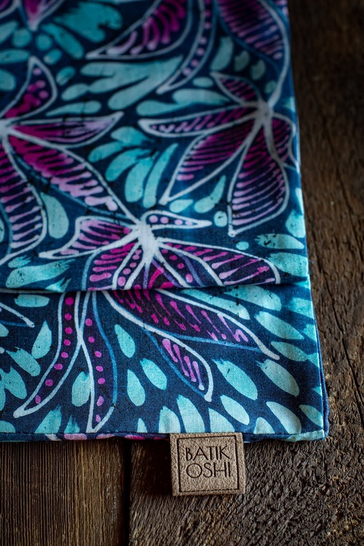 szale damskie Komin batikowy na szyję kwiaty