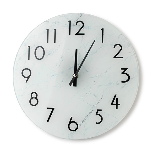 Zegar Szklany Okrągły Wall White MIA home