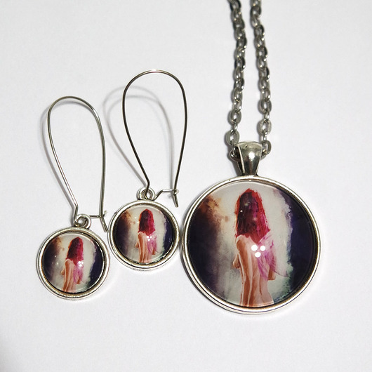 komplet biżuterii Naszyjnik i kolczyki - komplet - Fairy - Wróżka