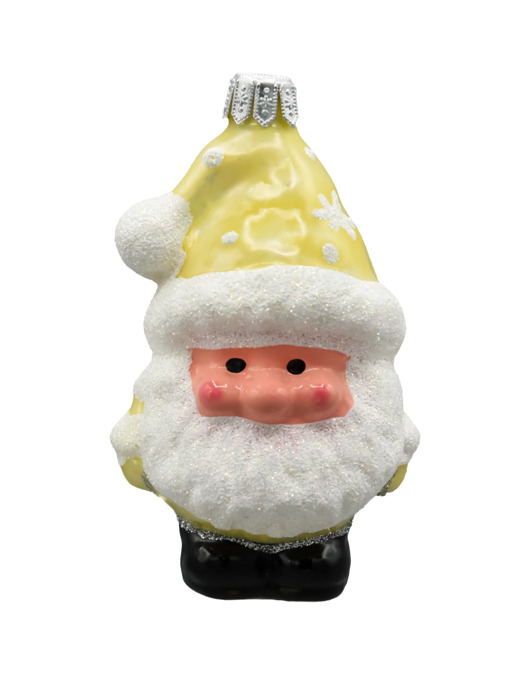 ozdoby choinkowe Bombka choinkowa: Świąteczny Skrzat Mikołaj: żółty