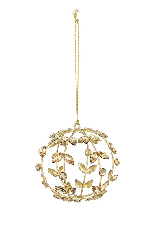 dekoracje świąteczne Ozdoba - zawieszka 2 szt. złota kula 9x9x9 cm ażurowa