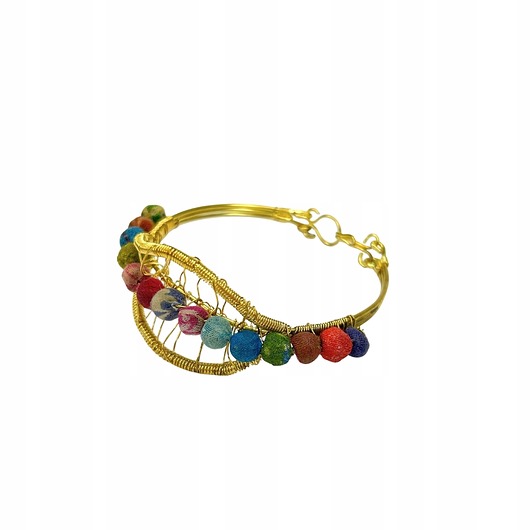 bransoletki - inne Bransoletka damska elegancka rękodzieło kolor złoty prezent eko OLIVKA