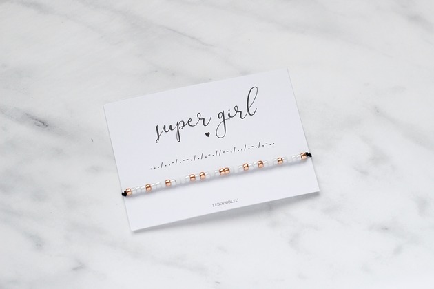 bransoletki na sznurku SUPER GIRL Morse Code Bracelet