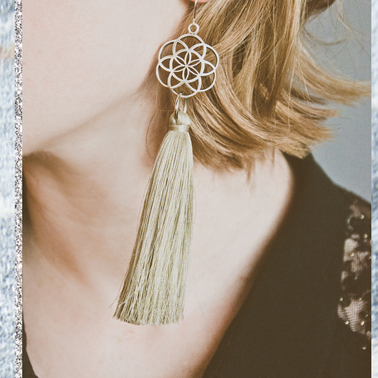 SEED OF LIFE kolczyki z chwostami NOMAD ACCESSORIES