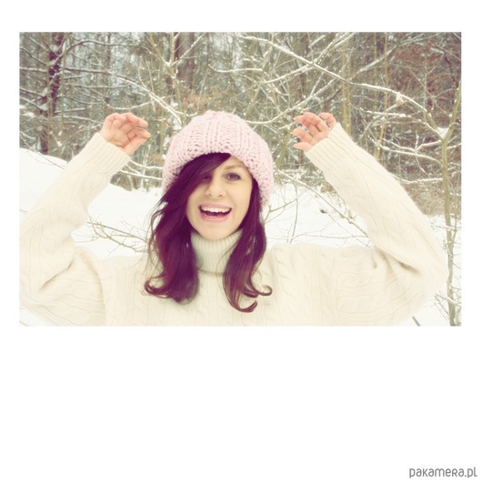 czapki damskie Czapka beanie pudrowy róż z wełną