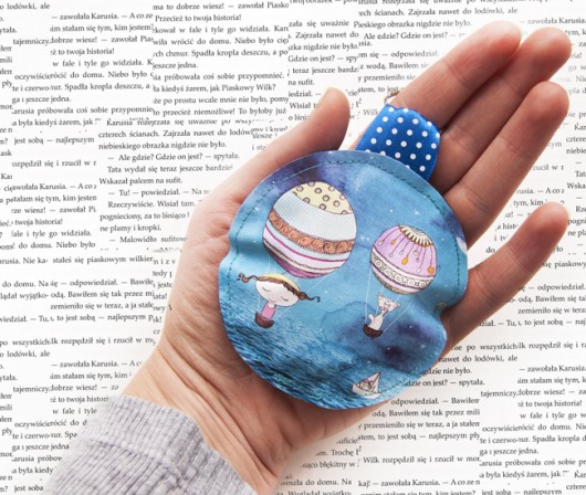 Brelok okrągły Nocny Lot Balonem miamilu