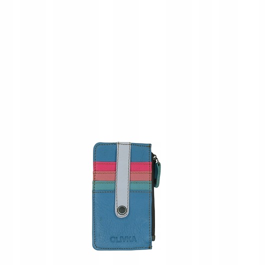 portfele damskie Etui na karty skórzane, na prezent, organizer kart zero waste OLIVKA