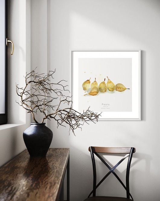 grafiki i ilustracje Gruszki,print 50x50 cm