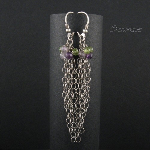 SPRING VIOLETS - srebro, ametyst, peridot Senanque