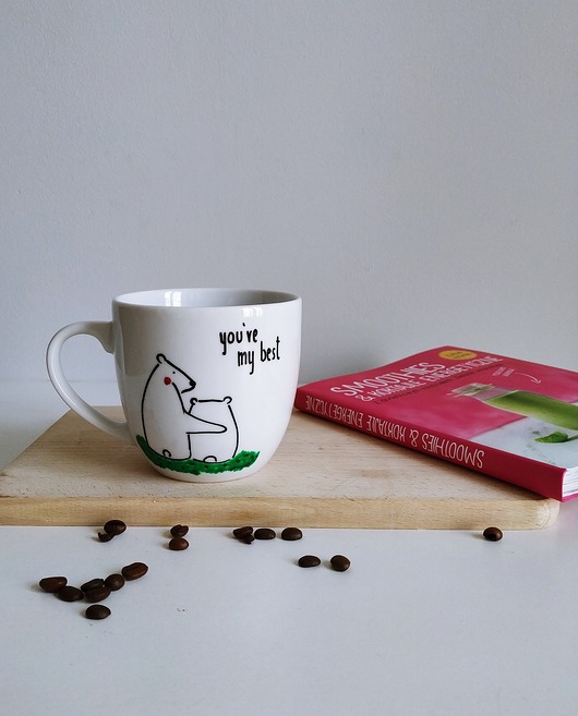 kubek z misiami you're my best /ręcznie malowany MUKI design