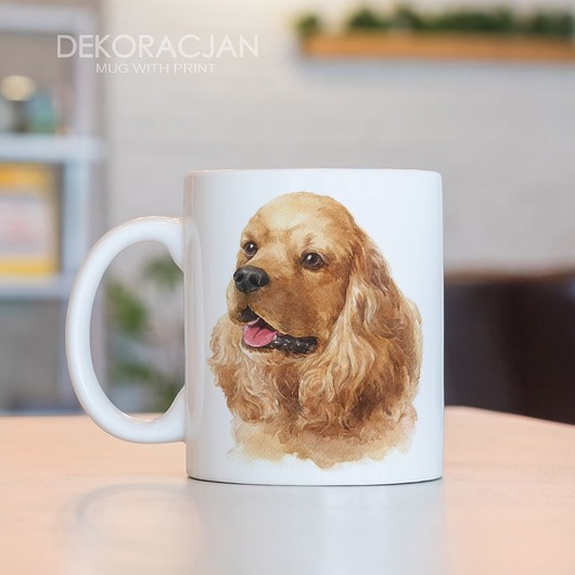 Kubek Z Nadrukiem Cocker Spaniel Amerykański Dekoracjan