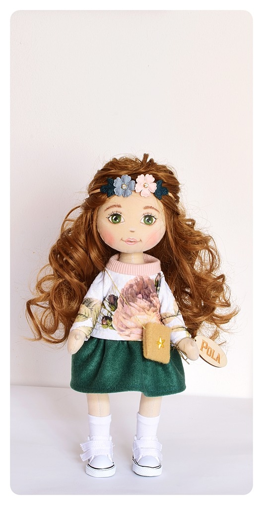 Lalka handmade 32cm malowana  dostępna od ręki Handmade Tolak