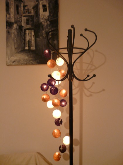 Qule Lampki Cotton Balls Light Love Deep Latte qule