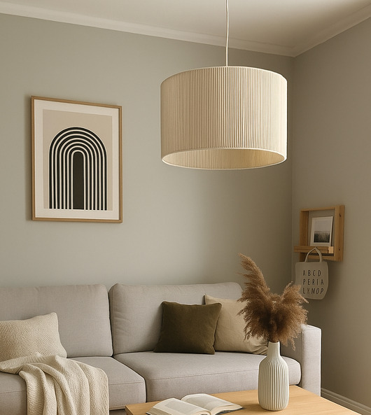 lampy wiszące Klosz sznurkowy bawełniany