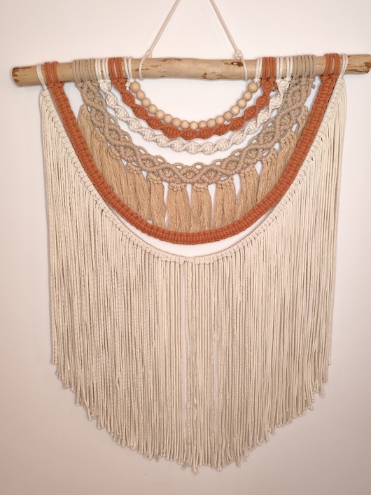 makramy Makrama na gałęzi do salonu ozdoba ścienna dekoracja prezent